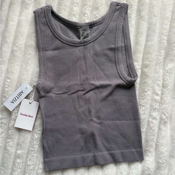 NWT Aritzia Sunday Best Ribbed Tank Crop Top - Picture 2 of 3